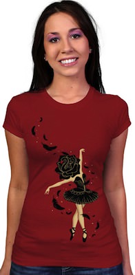 Ballet dancer black swan t-shirt 