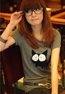 Funny Cat t-shirt for girls