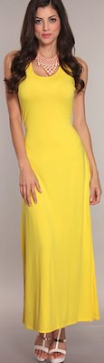 yellow maxi dress