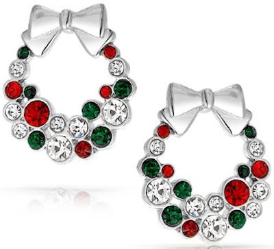 Christmas Wreath Bow Earrings