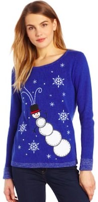 Ugly Christmas sweater with a snowman