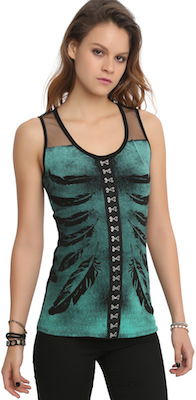 women's Feather Rib Cage Top