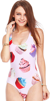 One Piece Cupcake Swimsuit