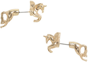 Gold Unicorn Earrings