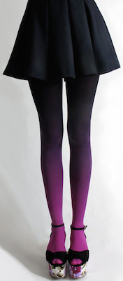 ombre effects tights in violet