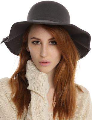 Grey Floppy Felt Hat