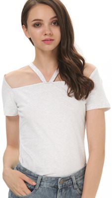 White Cut Out T-Shirt 