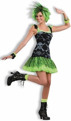 Green Tulle And Skulls Costume Dress