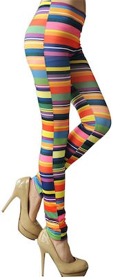 women's Colored Striped Leggings