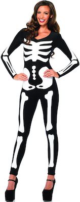 Women's Spandex Glow In The Dark Skeleton Costume