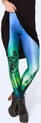Women's Leggings With Blue Sky And Trees 