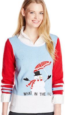 Women's What In The Hail? Snowman Christmas Sweater