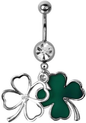 St Patrick's Day Shamrock Belly Ring