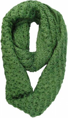 Women's Green Knit Infinity Scarf