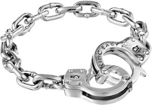 King Baby Handcuff Clasp Silver Bracelet