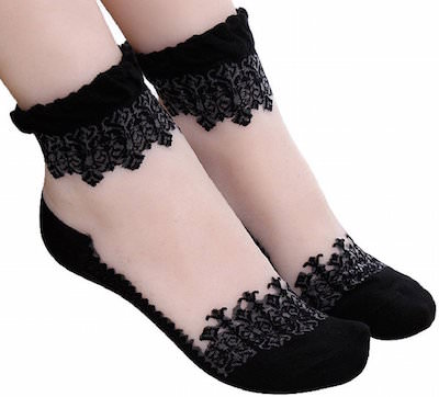 Transparent And Lace Women's Socks