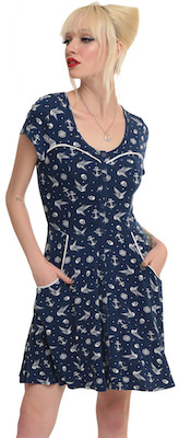 Navy Blue Nautical Dress