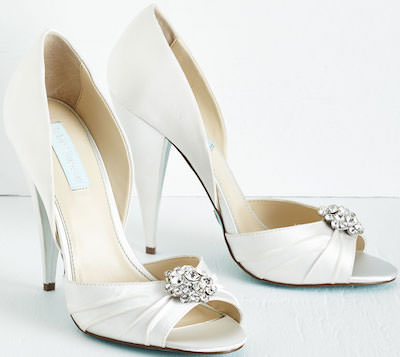Betsey Johnson Ivory Heels With Bling