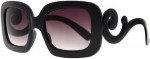 Black Sunglasses With Swirly Arms