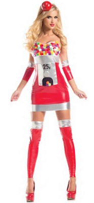 Women's sexy Bubblegum Machine Costume