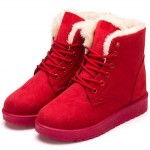 Lace Up Ankle Snow Boots