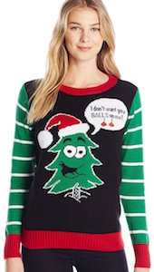 Women's Christmas Sweater With Tree And No Balls