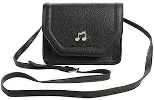 Black Music Note Crossbody Handbag