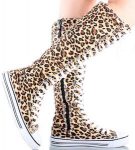 Leopard Print Sneaker Style Boots
