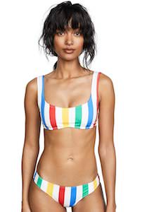 Color Striped Bikini Set