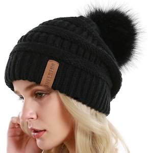 Baggy Beanie Hat With Pompom