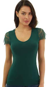 T-Shirt With Laced Sleeves