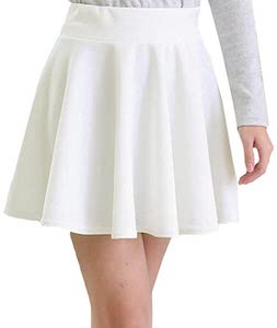 Stretchy White Skater Skirt