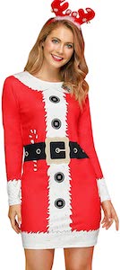 Women’s Red And White Christmas Dress