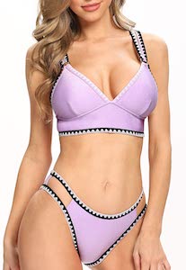 Light Purple Strappy Bikini Set