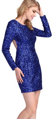 Blue Sequined Dress
