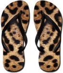 leopard print flip flop sandals