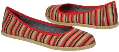 Dr. Sholl's Palma Red Striped shoes