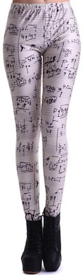 sheet music print leggings