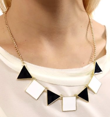 Squares And Triangle Necklace