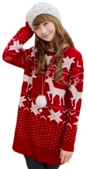 Red Christmas Sweater With Deer