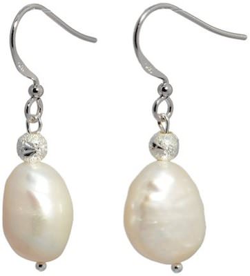 Saint Christine White Pearl Earrings
