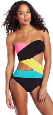 Striped One Piece Swimsuit