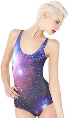 Purple galaxy swimsuit