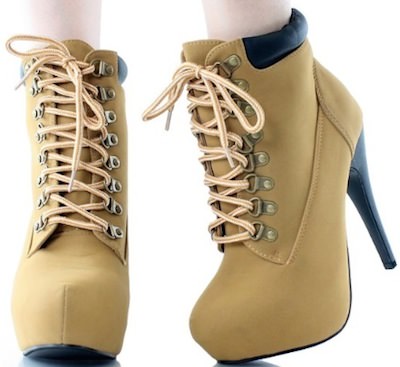Boots that are high heels to