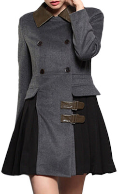 Women's Double Breasted Panel Coat