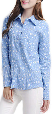 Light Blue Stars Women's Shirt