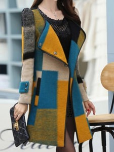 Women's Multi Color Pea Coat