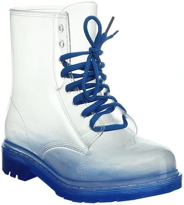 Plastic Lace Up Boots In Fun Colors