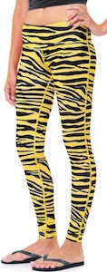 Yellow Zebra Strip leggings
