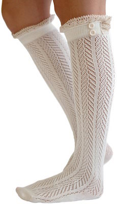 Boot Socks With Lace Trim
